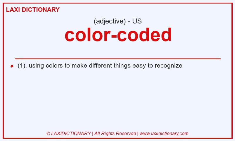 Definition color-coded in American English