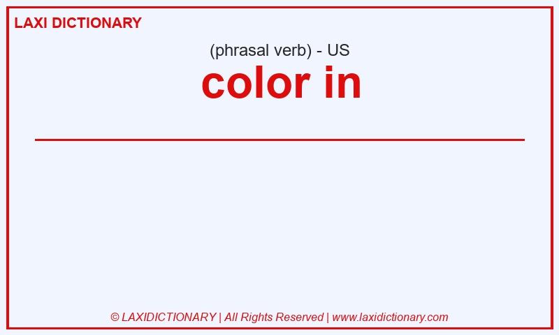 Definition color in in American English