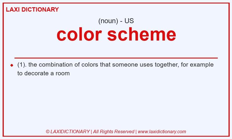 Definition color scheme in American English