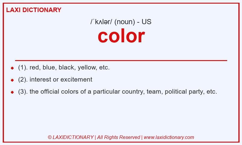 Definition color in American English