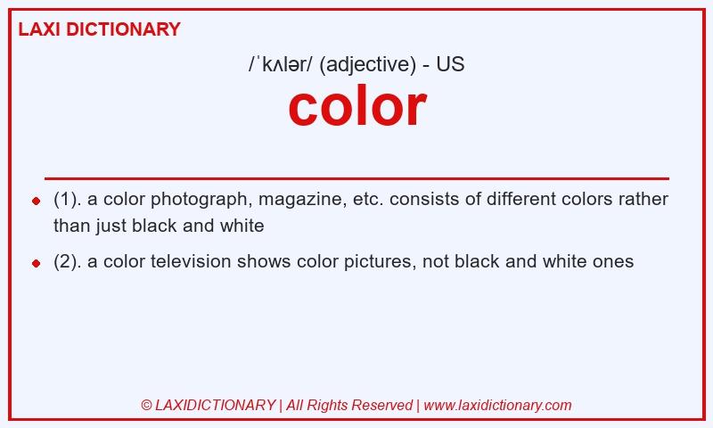 Definition color in American English