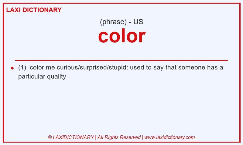 Definition color in American English