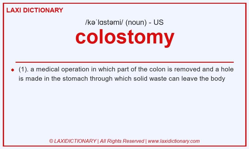 Definition colostomy in American English