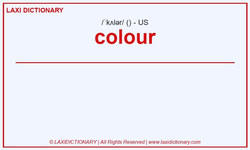 Definition colour in American English