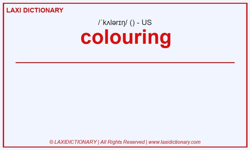 Definition colouring in American English