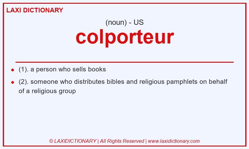 Definition colporteur in American English