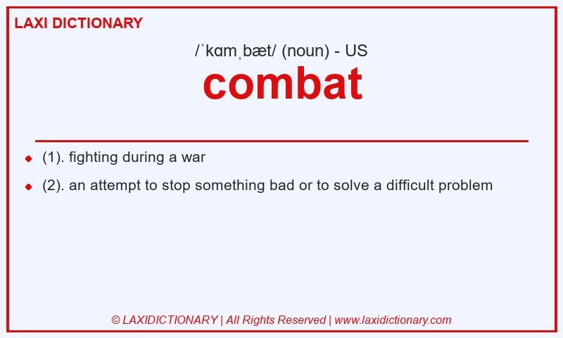 Definition combat in American English
