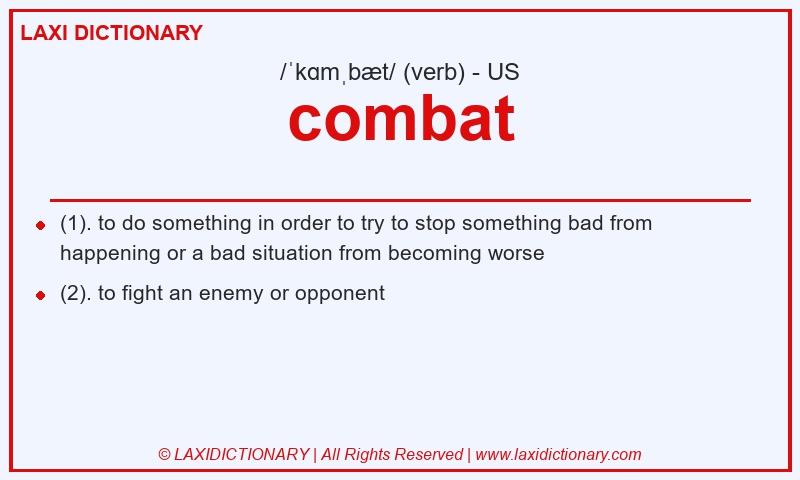 Definition combat in American English