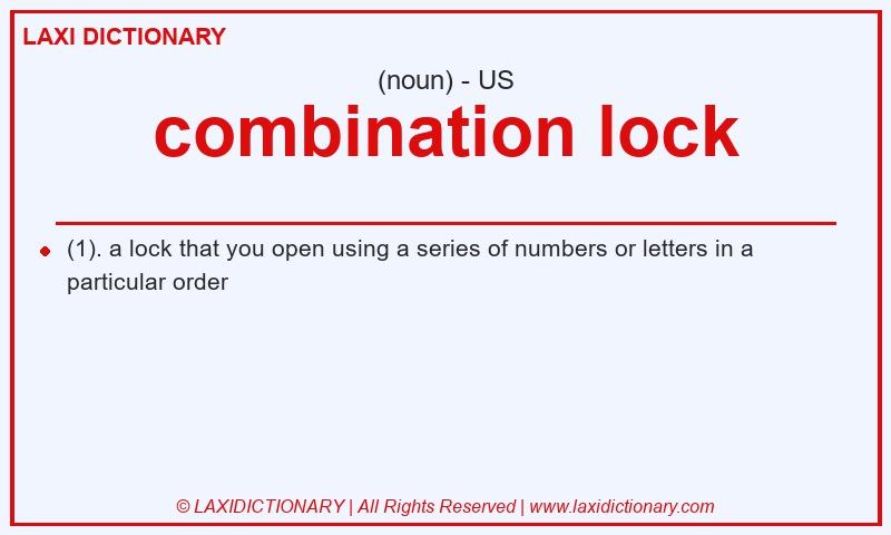Definition combination lock in American English