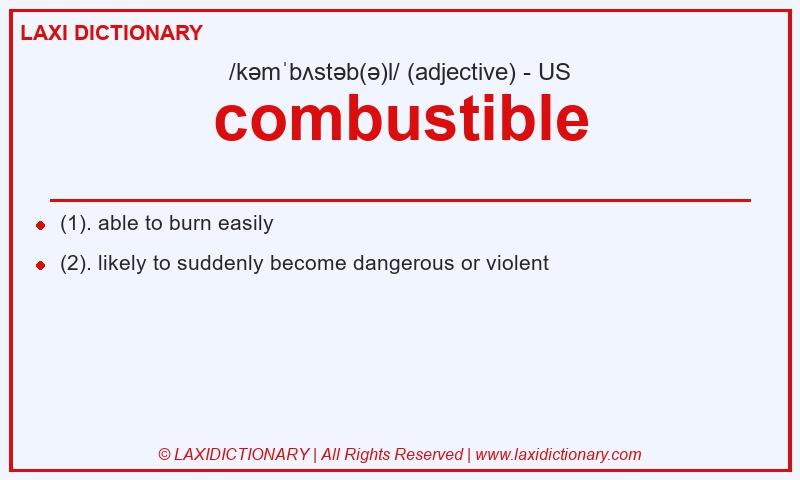 Definition combustible in American English