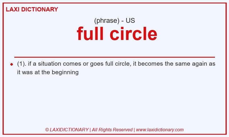 Definition  full circle in American English