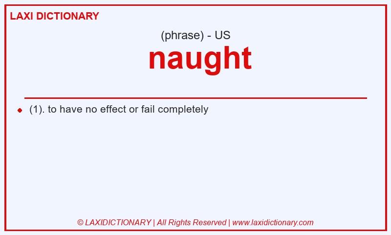 Definition naught in American English