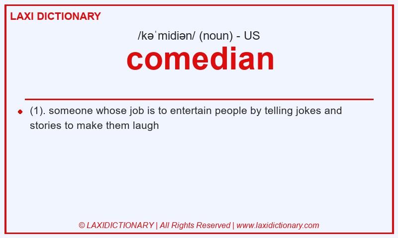 Definition comedian in American English