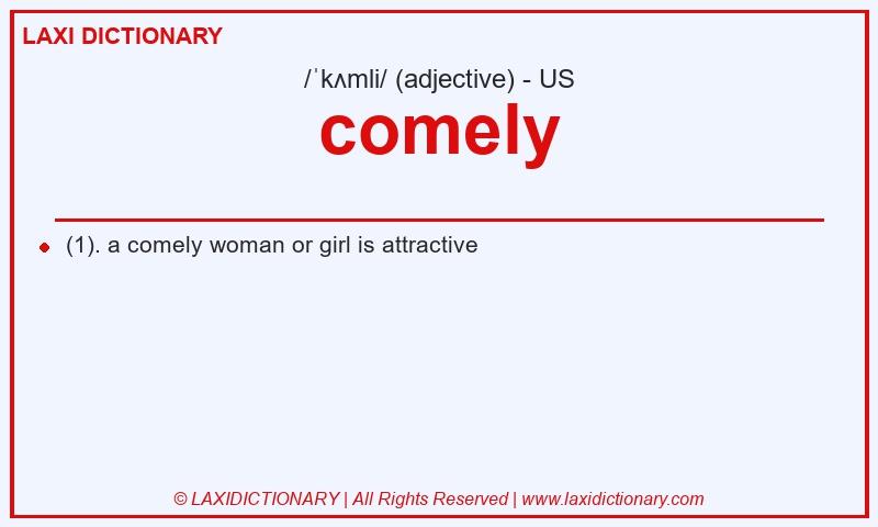 Definition comely in American English