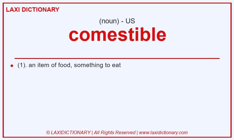 Definition comestible in American English