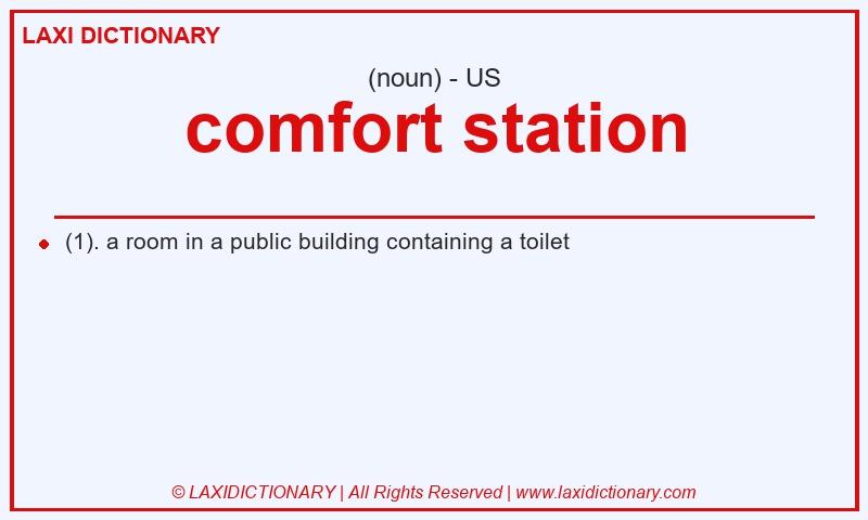 Definition comfort station in American English