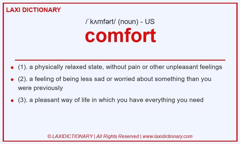 Definition comfort in American English