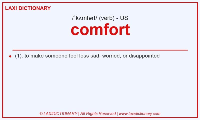 Definition comfort in American English