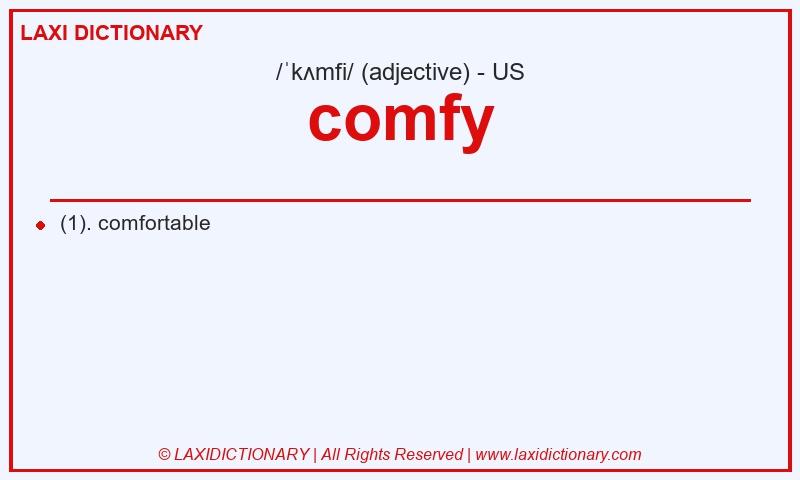 Definition comfy in American English