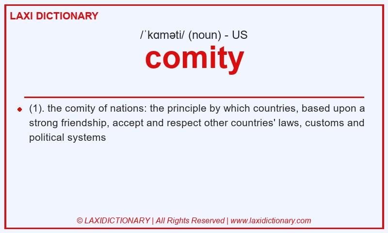 Definition comity in American English