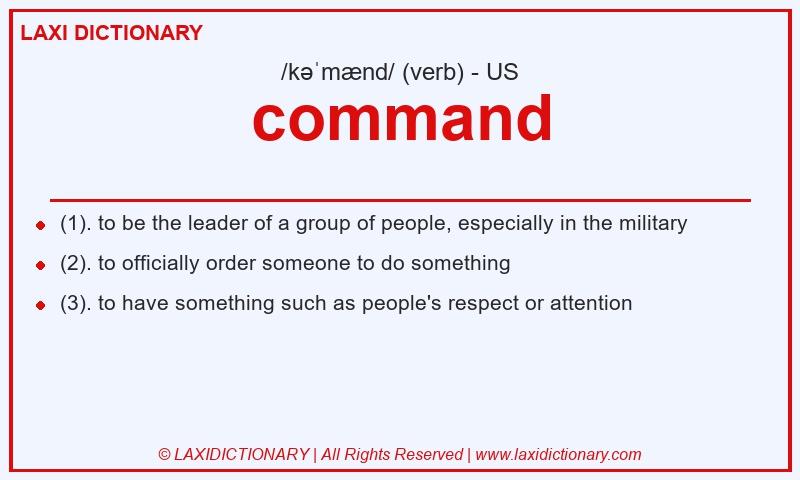 Definition command in American English