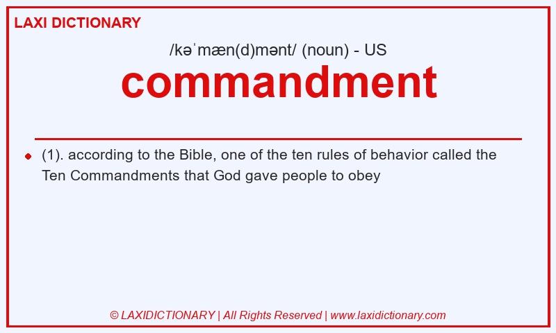 Definition commandment in American English
