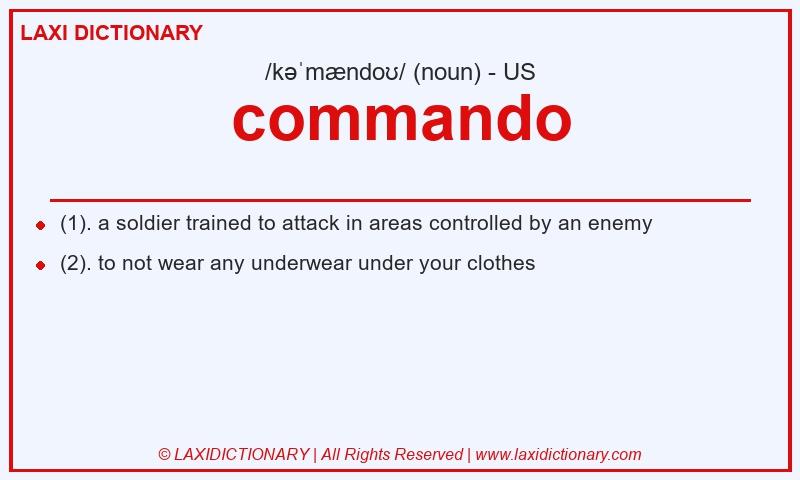 Definition commando in American English