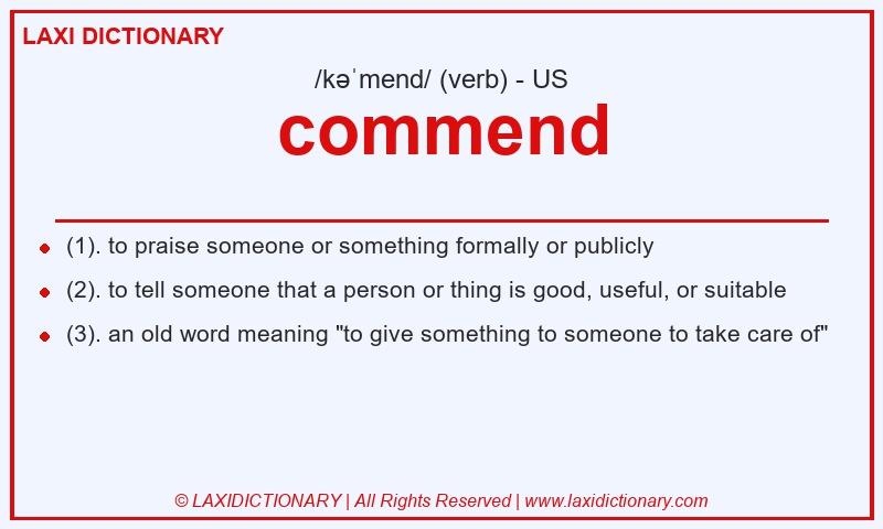 Definition commend in American English