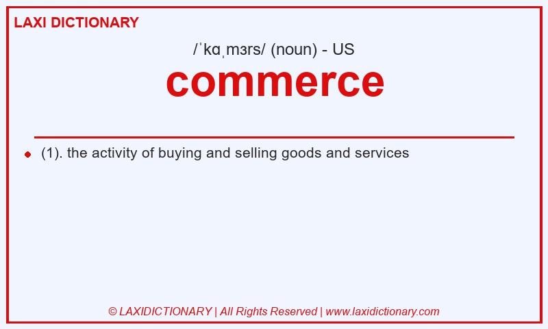 Definition commerce in American English