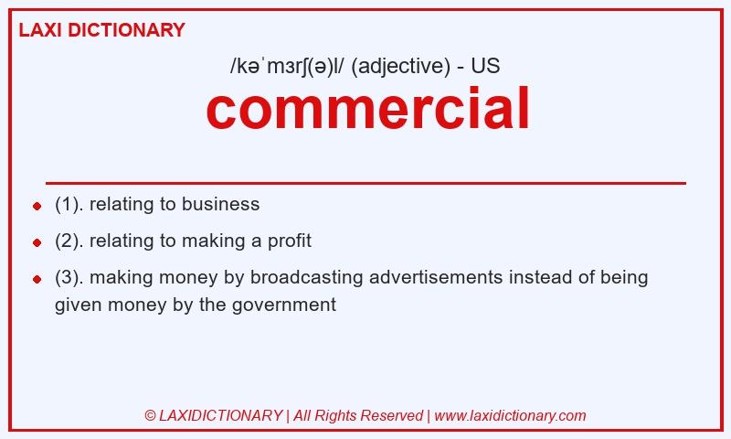 Definition commercial in American English