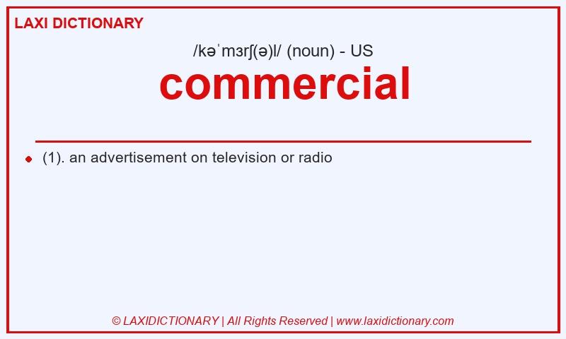 Definition commercial in American English