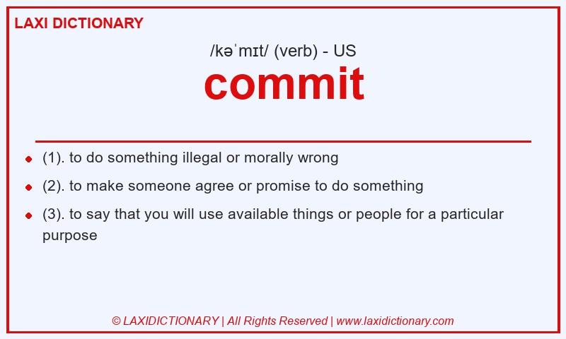 Definition commit in American English