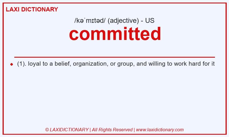 Definition committed in American English