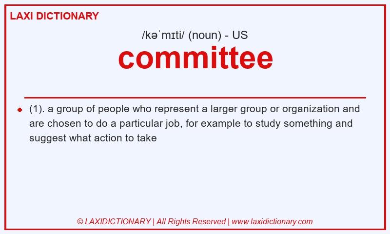 Definition committee in American English