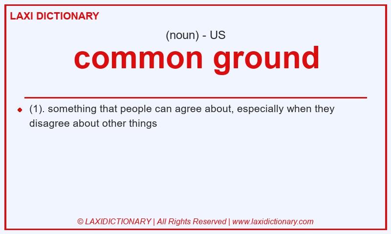Definition common ground in American English