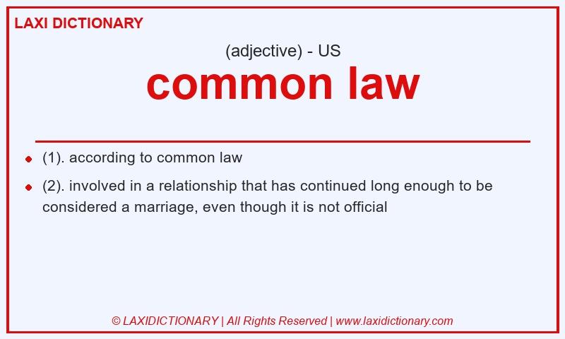 Definition common law in American English