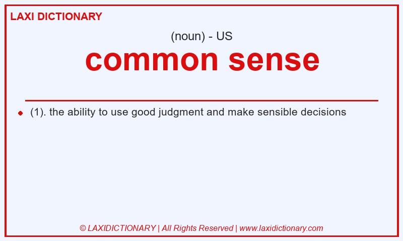Definition common sense in American English