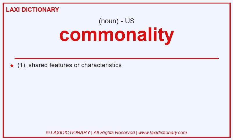 Definition commonality in American English