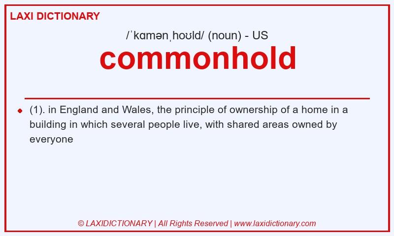 Definition commonhold in American English