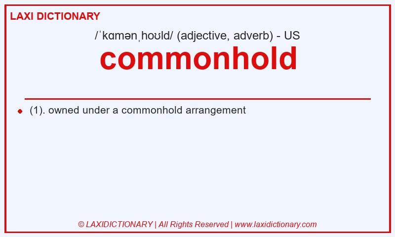 Definition commonhold in American English