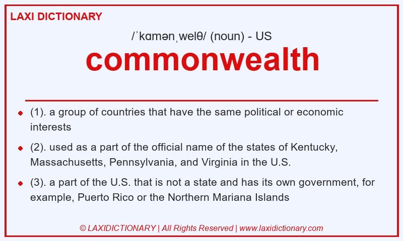 Definition commonwealth in American English