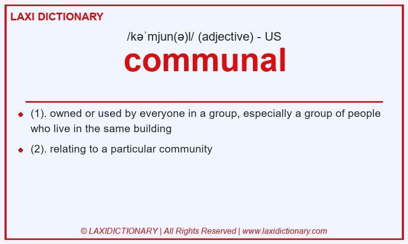 Definition communal in American English