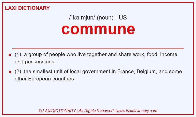 Definition commune in American English