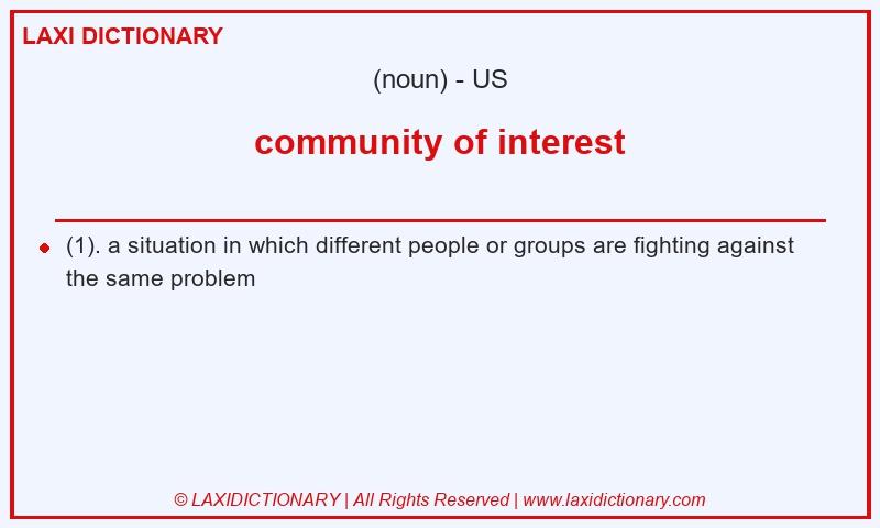 Definition community of interest in American English