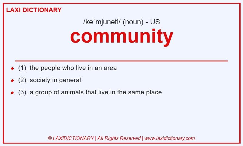 Definition community in American English