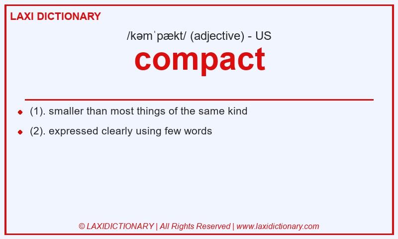 Definition compact in American English