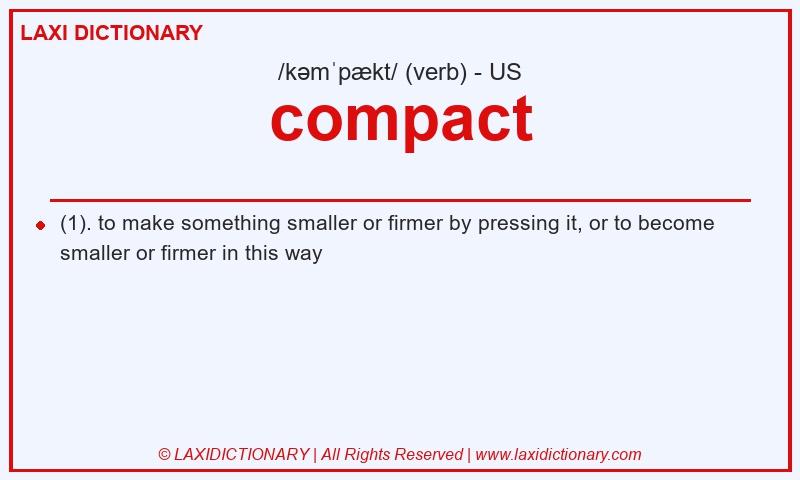 Definition compact in American English