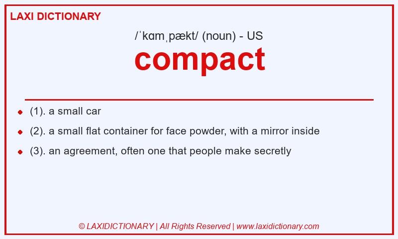 Definition compact in American English