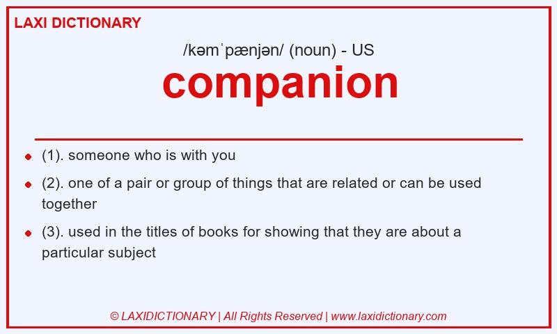Definition companion in American English
