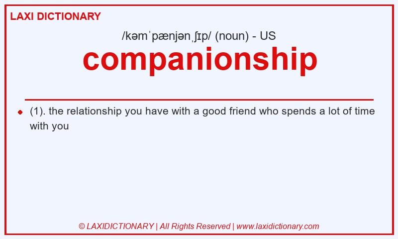 Definition companionship in American English